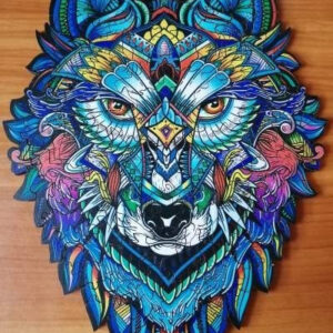 Fa puzzle gyerekeknek farkas