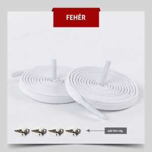 Kötésmentes cipőfűző-Fehér