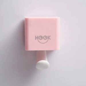 Felragasztható cicás akasztó - Rózsaszín