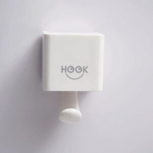 Felragasztható cicás akasztó - Fehér