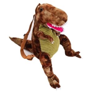 Dinoszaurusz plüss táska barna