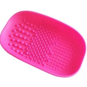 Szilikon sminkecset tisztító magenta