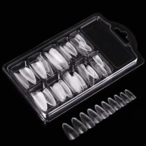 Átlátszó műköröm tip készlet mandula