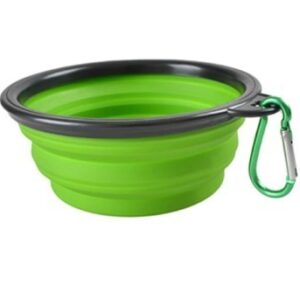 Latex hordozható etető és itató tál kutyáknak (350ML) zöld