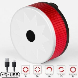 X-TIGER USB újratölthető kerékpár hátsó lámpa - piros