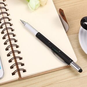 Többfunkciós toll, multifunkciós toll, szerszám toll (6 az 1-ben) Fekete